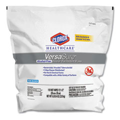 Clorox VersaSure Cleaner Disinfectant Wipes, 1-Ply, 12 x 12, Fragranced, White, 110/Pouch