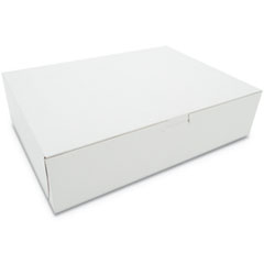 Southern Champion Tray White One-Piece Non-Window Bakery Boxes, 12 x 9 x 3, White, Paper, 200/Carton