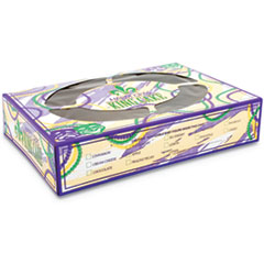 Southern Champion Tray Mardi Gras King Cake Window Boxes, 14 x 10 x 3, Green/Purple/White, Paper, 100/Carton