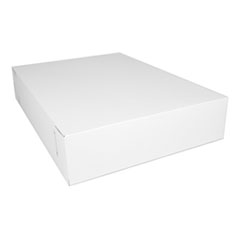 Southern Champion Tray White One-Piece Non-Window Bakery Boxes, 18 x 13 x 3.5, White, Paper, 50/Carton