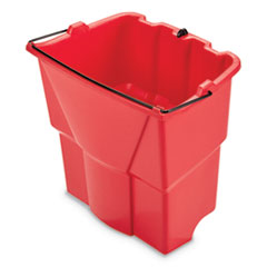 Rubbermaid Wavebrake 2.0 Dirty Water Bucket, 18 Qt, Plastic, Red