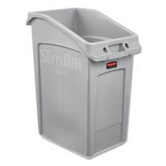 Rubbermaid Slim Jim Under-Counter Container, 23 Gal, Polyethylene, Gray