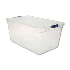 Rubbermaid Clever Store Basic Latch-Lid Container, 95 Qt, 17.75