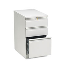 Hon Company Brigade Mobile Pedestal With Pencil Tray Insert, Left/right, 3-Drawers: Box/box/file, Letter, Light Gray, 15