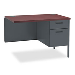Hon Company Metro Classic Series Workstation Return, Right, 42w x 24d x 29.5h, Mahogany/Charcoal