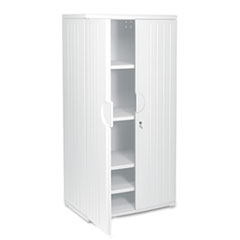 Iceberg Enterprises Rough n Ready Storage Cabinet, Four-Shelf, 36w x 22d x 72h, Platinum