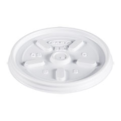 Dart Plastic Lids, Fits 8 Oz To 10 Oz Hot/cold Foam Cups, Vented, White, 100/pack, 10 Packs/carton