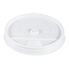 Dart Plastic Lids, Fits 12 Oz To 24 Oz Hot/cold Foam Cups, Sip-Thru Lid, White, 100/pack, 10 Packs/carton