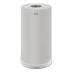 Rubbermaid European and Metallic Series Receptacle with Drop-In Top, 15 gal, Steel, Satin Stainless