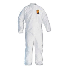 Kimberly Clark A30 Elastic Back Coveralls, Medium, White, 25/Carton