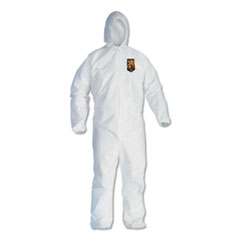 Kimberly Clark A40 Elastic-Cuff And Ankles Hooded Coveralls, 5x-Large, White, 25/carton