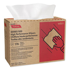 Cascades Tissue Group Tuff-Job S500 High Performance Wipers, 9.25 X 12.5, White, 176/box, 10 Box/carton