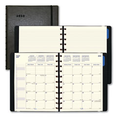 Rediform Office Products Soft Touch 17-Month Planner, 10.88 x 8.5, Black Cover, 17-Month (Aug to Dec): 2023 to 2024