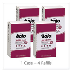 Go-Jo SUPRO MAX Hand Cleaner, Cherry, 2,000 mL Refill, 4/Carton