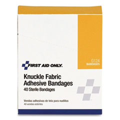 First Aid Only, Inc. Fabric Bandages, Four-Wing Knuckle, 2.5 X 3.25, 40/box