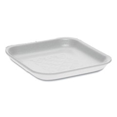 Pactiv Evergreen Corporation Supermarket Tray, #1S, 5.1 x 5.1 x 0.65, White, Foam, 1,000/Carton