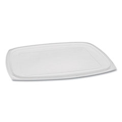 Pactiv Evergreen Corporation Showcase Deli Container Lid, Flat Lid For 3-Compartment 48/64 oz Containers, 9 x 7.38 x 0.19, Clear, Plastic, 220/Carton