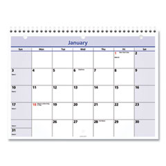 At-A-Glance QuickNotes Desk/Wall Calendar, 3-Hole Punched, 11 x 8, White/Blue/Yellow Sheets, 12-Month (Jan to Dec): 2024