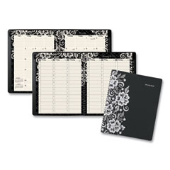 At-A-Glance Lacey Weekly Block Format Professional Appointment Book, Lacey Artwork, 11 x 8.5, Black/White, 13-Month (Jan-Jan): 2024-2025
