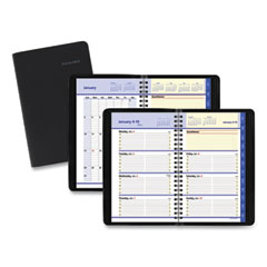 At-A-Glance QuickNotes Weekly Block Format Appointment Book, 8.5 x 5.5, Black Cover, 12-Month (Jan to Dec): 2024