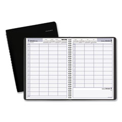At-A-Glance DayMinder Four-Person Group Daily Appointment Book, 11 x 8, Black Cover, 12-Month (Jan to Dec): 2024