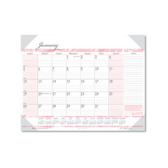 House Of Doolittle Recycled Monthly Desk Pad Calendar, Breast Cancer Awareness Artwork, 22 x 17, Black Binding/Corners,12-Month (Jan-Dec): 2024