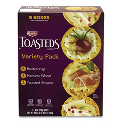 Kellogg's Toasteds Party Pack Cracker Assortment, 8 oz Box, 5 Assorted Boxes/Carton, Ships in 1-3 Business Days
