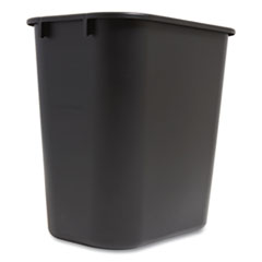Coastwide Professional Open Top Indoor Trash Can , 7 gal, Plastic, Black