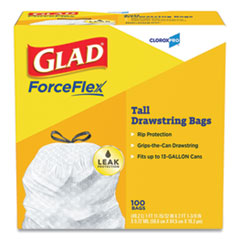 Clorox Tall Kitchen Drawstring Trash Bags, 13 Gal, 0.72 Mil, 24