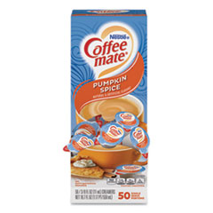 Nestle Liquid Coffee Creamer, Pumpkin Spice, 0.38 Oz Mini Cups, 50/box