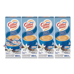 Nestle Liquid Coffee Creamer, French Vanilla, 0.38 Oz Mini Cups, 50/box, 4 Boxes/carton, 200 Total/carton