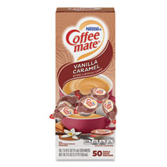 Nestle Liquid Coffee Creamer, Vanilla Caramel, 0.38 Oz Mini Cups, 50/box