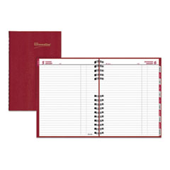 Rediform Office Products CoilPro Daily Planner, 10 x 7.88, Red Cover, 12-Month (Jan to Dec): 2024