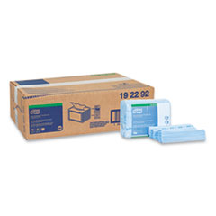 Essity Small Pack Foodservice Cloth, 1-Ply, 11.75 x 14.75, Unscented, Blue with Blue Stripe, 50/Poly Pack, 4 Packs/Carton