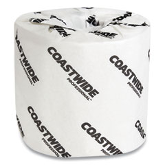 Coastwide Professional Recycled 2-Ply Standard Toilet Paper, Septic Safe, White, 550 Sheets/Roll, 80 Rolls/Carton