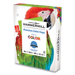 Hammermill/HP Everyday Papers Premium Color Copy Print Paper, 100 Bright, 3-Hole, 28 lb Bond Weight, 8.5 x 11, Photo White, 500 Sheets/Ream, 8 Reams/Carton