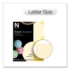 Neenah Paper Exact Vellum Bristol Cover Stock, 67 lb Bristol Weight, 8.5 x 11, Ivory, 250/Pack