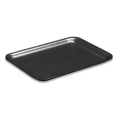 Pactiv Evergreen Corporation Supermarket Tray,  #4PZ, 9.25 x 7.25 x 1.38, Black, Foam, 400/Carton