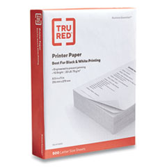 Tru Red Printer Paper, 92 Bright, 20 lb Bond Weight, 8.5 x 11, 500 Sheets/Ream