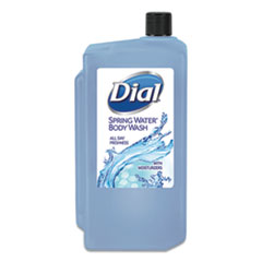 Dial Professional Body Wash Refill for 1 L Liquid Dispenser, Spring Water, 1 L, 8/Carton
