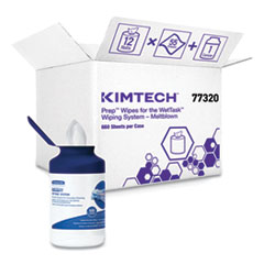 Kimberly Clark Wettask System Prep Wipers For Bleach/disinfectants/sanitizers Hygienic Enclosed System Refills, W/canister, 55/rl,12 Roll/ct