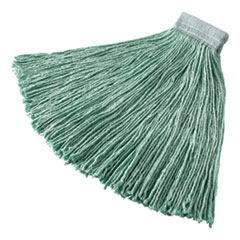 Rubbermaid Non-Launderable Cotton/synthetic Cut-End Wet Mop Heads, 24 Oz, Green, 5