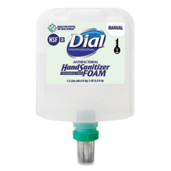 Dial Professional Antibacterial Foaming Hand Sanitizer Refill For Dial 1700 V Dispenser, Fragrance-Free, 1.2 L, 3/carton