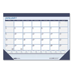 House Of Doolittle Recycled Contempo Desk Pad Calendar, 22 x 17, White/Blue Sheets, Blue Binding, Blue Corners, 12-Month (Jan to Dec): 2024