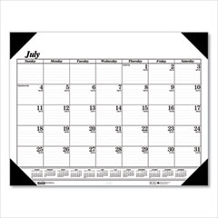 House Of Doolittle Recycled Economy Academic Desk Pad Calendar, 22 x 17, White/Black Sheets, Black Binding/Corners,14-Month(July-Aug): 2024-2025
