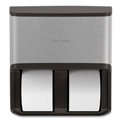 Coastwide Professional J-Series Quad Bath Tissue Dispenser, 13.52 X 7.51 X 14.66, Black Metallic