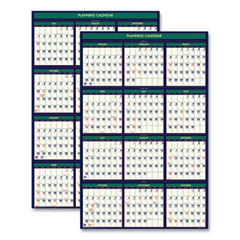 House Of Doolittle Four Season Erasable Business/Academic Recycled Wall Calendar, 24 x 37, 12-Month(July-June):2024-2025, 12-Month(Jan-Dec):2025