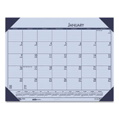 House Of Doolittle EcoTones Recycled Monthly Desk Pad Calendar, 22 x 17, Sunset Orchid Sheets, Cordovan Corners, 12-Month (Jan to Dec): 2024