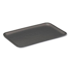Pactiv Evergreen Corporation Supermarket Tray, #7S, 5.63 x 14.16 x 0.67, Black, Foam, 250/Carton