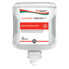 SC Johnson InstantFOAM COMPLETE PURE Alcohol Hand Sanitizer, 1 L Refill, Fragrance-Free, 6/Carton